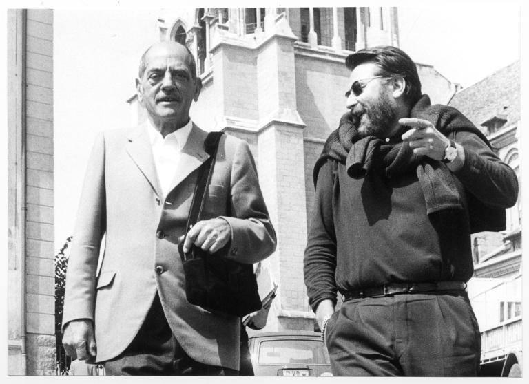 Luis Buñuel et Freddy Buache en 1972