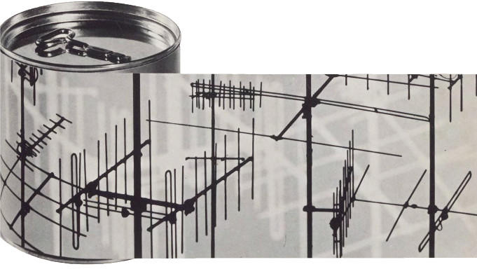 Boîte de conserve télévisuelle réalisée par Laurent Pizzotti pour le catalogue de CADIA. © BCUL – Iconopôle IC PIZZ 